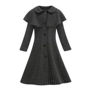 Gridamea Costume Gothique pour Filles &ndash; Robe Noire en Tulle pour Halloween & Carnaval, Style Vintage Enfant (Gridamea, neuf)