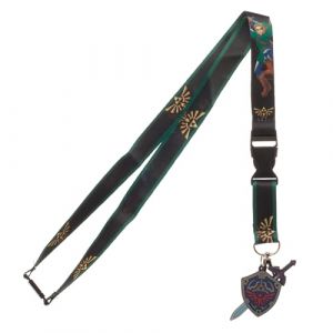La légende de Zelda longe avec protection en caoutchouc 3D et Trousseau porte-ID Clair (Main Merch, neuf)