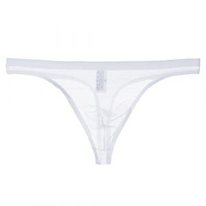 String transparent pour homme, en maille fine, sous-v&ecirc;tements sexy, Blanc., XL (⭐⭐⭐⭐⭐Five star⭐⭐⭐⭐⭐, neuf)