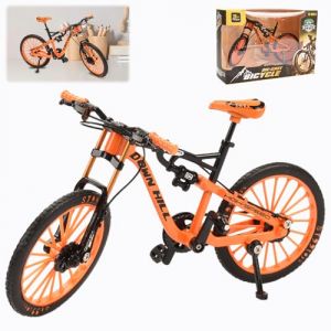 DAJASD Mod&egrave;le de V&eacute;lo de Montagne, Finger Mountain Bikes, Mod&egrave;le de Doigt de v&eacute;lo Miniature Jouets de v&eacute;los en Alliage de Zinc pour l'enseignement, Maison, Bureau, Club(Couleur Orange) (YIJIA-EU, neuf)
