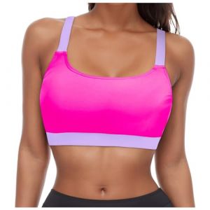 Haut de Bikini pour Femme Haut de Maillot de Bain | Push-up Sexy Cou Suspendu Haut de | Haut de Bikini Bandeau | Top Bandeau Femme Noir | Bretelles Amovibles et sans Bretelles | Haut de Bikini (M) (Qersh, neuf)