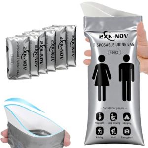 2XK-NOV d'urinoir Jetable Toilettes Portables - pour Le Camping, Voyages, Embouteillages, Sac a vomi Voiture, Pot de Chambre Adulte, Urinoirs Portables pour Femmes, Hommes et Enfants (8, 900ml) (Yocaker, neuf)