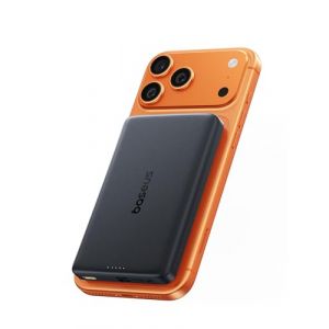 Baseus PicoGo AM52 MagSafe Powerbank, batterie externe Qi2.2 Magsafe 10000 mAh, recharge sans fil ultra-rapide 25 W, Recharge Rapide PD 45 W, Batterie Externe Magn&eacute;tique fine pour 17/16 Pro Max, Noire (Baseus Brand Store, neuf)