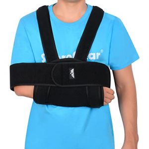 supregear Écharpe de Bras Immobilisateur d'épaule, Réglable Confortable Élingue d'immobilisation pour Bras/Main/Coude, Echarpe de Soutien pour Bras Droit et Bras Gauche - Noir (J&D Tech FR, neuf)