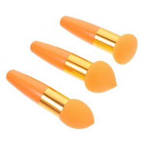 EXQUIMEUBLE Lot de 3 Pinceaux de Maquillage &Eacute;ponge Pinceau &Eacute;ponge Multifonctionnel pour Fond de Teint et Accessoires de Beaut&eacute; Pratiques pour Usage et Professionnel (MLOOZK, neuf)