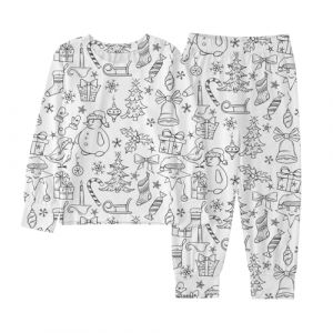 Pyjama Enfant Fille Combinaison Pyjama Enfant Pyjama A Colorier Enfant Pyjama Ensemble De V&ecirc;tements De Maison Peints &Agrave; La Main Pour Enfants Pyjama &Agrave; Colorier Pour Gar&ccedil;on Pyjama Enfant Garcon (Seraphido, neuf)