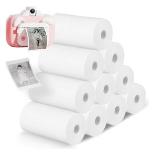 Papier Thermique transparent, 10 rouleaux de papier thermique autocollant pour Mini imprimante, Rouleau de Papier Autocollant Blanc, 57 x 25MM (10 rouleaux papier) (Love Fun Direct, neuf)