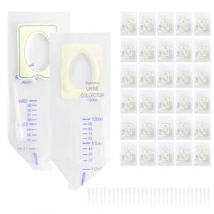 TZEKING Urine Enfants,30 Pièces Sac à Urine Jetable Enfants 100ml,Poche à Urine Jetable pour Enfants avec Système Anti-Fuites Adhésif,Sacs d'Urine Enfants pour Le Camping,Voyages,embouteillages (AMPEACE, neuf)