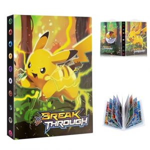 Classeur Carte Pokemon, Album Carte 4 Poche, Album Porte Carte &agrave; Collectionner, Livre Cartes, 30 Pages Capacit&eacute; de 240 (Mujins, neuf)