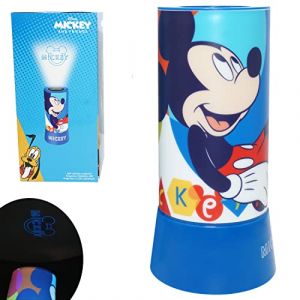 Veilleuse projecteur Cars 20 cm, lampe de chevet portable pour enfants, lampe de chevet à batterie, lampe cylindrique de bureau pour chambre à coucher, cadeau pour garçons (Massi s.r.l., neuf)