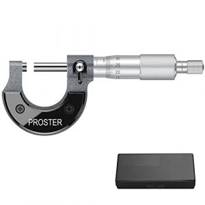 Micromètre extérieur précis Étrier Outil de mesure du diamètre extérieur Micromètre de 0 à 25 mm Graduation de 0,01 mm pour la réparation automatique et l'automobile (TIMEEU, neuf)