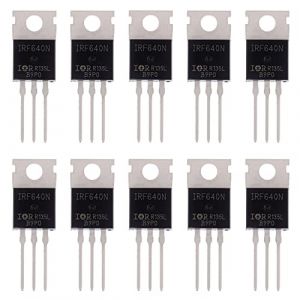 BOJACK IRF640 MOSFET Transistors IRF640N 18 A 200 V MOSFET de puissance à canal N TO-220AB (paquet de 10 pièces) (BOJACK, neuf)