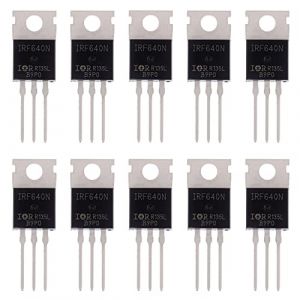 BOJACK IRF640 MOSFET Transistors IRF640N 18 A 200 V MOSFET de puissance à canal N TO-220AB (paquet de 10 pièces) (BOJACK, neuf)