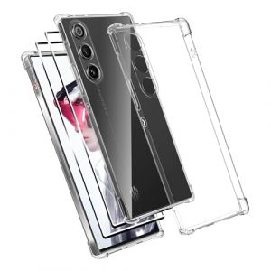 Effcotuo Coque pour ZTE Nubia Redmagic 10 Air/Red Magic 10 Air Case avec 2 Verre Trempé Protection écran Deux, Transparent Soft Etui Silicone TPU Cover Absorption de Choc et Anti-Scratch Housse étui (Effcotuo Direct, neuf)