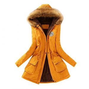 WZYYDS Manteau Femme Hiver Chaud &Eacute;pais Capuche Fourrure Blousons Laine Manche Longue Matelass&eacute;e Casual Veste Chaude Teddy Polaire &Agrave; Capuche D'Hiver Femme Veste De Ski Parka Mi Saison Grande Taille (WZYYDS, neuf)