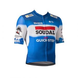 SGCIKER 2024 Hommes de l'équipe du Circuit Mondial Pro Team SOUDAL Quick Step Cyclisme Maillot, Short Sleeve Respirant Cycle Shirt VTT Vélo vêtements Chemise ?S (SGCIKER Outdoor, neuf)