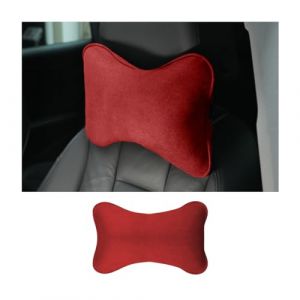JNNJ Coussin Nuque Pour Siège Voiture, Coussin D'appui-Tête Pour L'appui-Tête Du Siège De La Voiture Fabriqué En Coton, Oreiller De Voiture Pour Siège Conducteur Avec Sangle Réglable(Rouge) (KJHmaoyi, neuf)