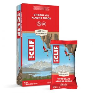 CLIF BAR | Barre Énergétique - Barre de Protéine | Chocolate Almond Fudge | Protéines Végétales | 12 x 68 g (LETS-Shop, neuf)