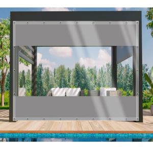 DGSFES Bâche de Protection Exterieur Bache Transparente 1,8mx2,9m,600g/m² Bache Epaisse PVC Impermeable avec œIllets pour Terrasse Serre de Jardin Pergola Poule (DGSFES, neuf)