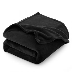 CozyLux Plaid Couverture Polaire en Flanelle 260 g/m&sup2;, Couverture lit Jete de Canape 2 Personnes, Jet&eacute; de Canap&eacute; 220x240 cm, Grand Canap&eacute; Chaud et Doux - Noir, 240x220 (CozyLux-EU, neuf)