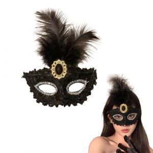 Masque Venitien Dentelle Mascarade, Masque de Masqu&eacute;, Deguisement Femme, Masque V&eacute;nitien Femme de Dentelle Sexy Mascarade V&eacute;nitien Noir pour Carnaval d'halloween F&ecirc;te de No&euml;l (DINODANUBE TRADING, neuf)