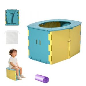 Pliante Toilettes Pour Enfants, Portable s&egrave;ge de pot pour voyage, Pot Bebe Toilette Pliable, Toilette Voiture Pliable pour Gar&ccedil;on et Fille, Livr&eacute; Avec Sacs Poubelles et Un Sac de Rangement (YuLing-EU, neuf)