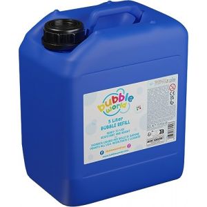 Bubble World - Recharge pour Bulles de Savon - 5 L - Liquide pr&ecirc;t &agrave; l'emploi pour Bulles et Jouets &agrave; Bulles - Hypoallerg&eacute;nique - sans parab&egrave;nes et sans Gluten - Fabriqu&eacute; en Italie (FX DISTRIBUTION France, neuf)