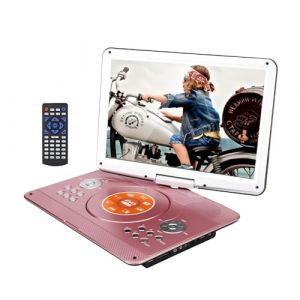 YOOHOO Lecteur DVD Portable 14 Pouces avec contr&ocirc;leur Remore, Batterie Rechargeable Haute r&eacute;solution, Lecteur DVD Grand Format &eacute;cran pour Voiture (dor&eacute;) (xikiEU, neuf)