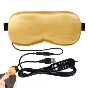 Masque pour les yeux chauffant – Masque de sommeil USB en soie d'armoise, compresse thermique en graphène, housse bloquant la lumière | accessoire de voyage relaxant à domicile pour le repos, la médit (kitcad, neuf)