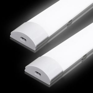 Jopassy 2x Neon LED 150CM 48W Reglette led Blanc Neutre 4000K Tube Led Plafonnier IP65 Eclairage LED garage néon LED Haute Luminosité pour Garage Ateliers Sous-sol Magasin Bureau Parking (IRON-DG, neuf)