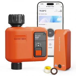 XinFuture Smart Programmateur Arrosage WiFi 1 Voie,300 Meters RF,Couverture WiFi supérieure, Minuteur Arrosage Automatique avec Contrôle APP,Minuterie D'irrigation Programmable et Arrosage à Distance (OlsenXF, neuf)