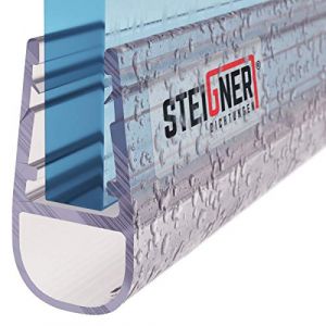 STEIGNER Joint de Douche pour paroi en Verre, 110cm, vitre 6/7/8mm, Joint d'&eacute;tanch&eacute;it&eacute; PVC Droit pour Les cabines de Douche r&eacute;ctangulaires, UK07 (Jumbo-Shop, neuf)