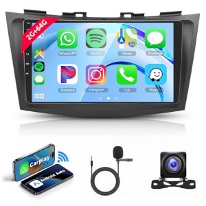 2G+64G Wireless Carplay Android 13 Autoradio pour Suzuki Swift 2011-2017 Suzuki Ertiga 2012-2017 9 Pouces avec Android Car Navi GPS WiFi Mirror Link Bluetooth FM/RDS/Dab/DVR/SWC Cam&eacute;ra de Recul (Rimoody Direct, neuf)
