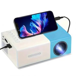 Mini Projecteur, Mini Projecteur Portable 1080P Full HD Support&eacute;, Videoprojecteur avec T&eacute;l&eacute;commande, Compatible avec HDMI/Audio/Smartphone/Tablette/PC/TV Stick/USB/AV (Bleu) (suqianshiyousilijiancaiyouxiangongsi, neuf)