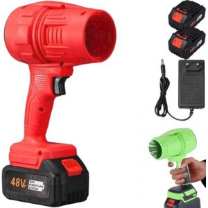 Seese Pro Souffleur Aspirateur &Eacute;lectrique sans Fil - Portable, 35000 RPM Ultra Puissant, 40 Minutes d'Autonomie, L&eacute;ger pour Jardin, Cour, Feuilles, Pelouse (Red,2 Batterie) (outogo, neuf)