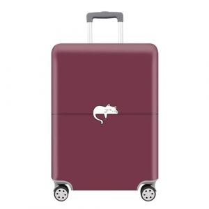 FANSU Housse de Valise Elastique Housse de Protection pour Bagage, Dessin anim&eacute; Imprimerie de Animal Cabine Luggage Trolley Case Cover avec Fermeture &eacute;clair (Chat,XL (29"-32" Valise)) (JINBO, neuf)