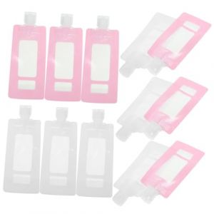 Hohopeti 20 pi&egrave;ces Pochette de Voyage &Eacute;tanche Squeeze Pouch pour Shampooing et Lotion Pochettes Portables et R&eacute;utilisables Kit Rose Blanc Pratique et Anti-fuite (Orcchid, neuf)