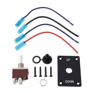 YINETTECH Interrupteur à Bascule Momentané étanche DPDT (on)-Off-(on) 12 V 30 A avec Panneau de Montage Haut/Bas 3 Positions 4 Broches Filaire (E-NETTECH, neuf)