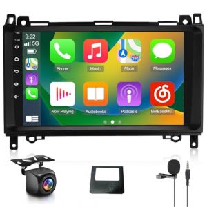 【2+64G】 Hodozzy Carplay Android Auto Autoradio pour Mercedes Benz B200 W169 W245 W639 W906 Sprinter B160 B170 Vito Viano,9 Pouce Touchsreen avec Mirror Link/WiFi/GPS/RDS/FM/BT/USB (Hodozzy, neuf)