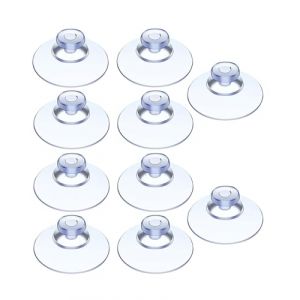 IPNSDON Lot de 10 Ventouses, Ventouses Fenêtre, Clips Ventouses, Ventouses sans Crochet, Solides et Pratiques, Adaptées aux Fenêtres, Carrelage, Décoration Voiture, Salle Bain, Transparent (20mm) (guoyuxindeouzhoudianpu, neuf)