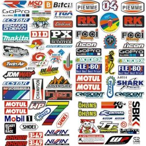 3 feuilles Autocollant Moto Stickers Voiture Tuning Voiture Autocollant Casque Moto Autocollant Velo Pour motos, scooters, quads, casques, vélos et plus encore (A) (HUIHANG, neuf)