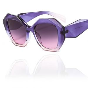 Lunettes de soleil unisexe vintage, lunettes de soleil rondes r&eacute;tro pour hommes femmes, lunettes de soleil de conduite mode (QUQU JIANING, neuf)