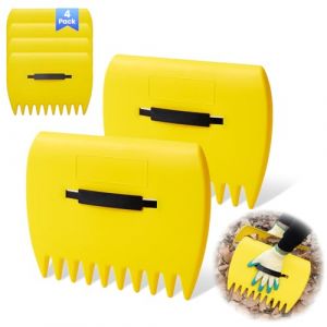 2 Paires de Ramasse Feuilles - Design Ergonomique et Léger pour Ramasser Les Feuilles sans Effort, Rateau a Feuille Robuste en avec Poignée - pour Nettoyer la Pelouse (Yellow) (CJYMM, neuf)