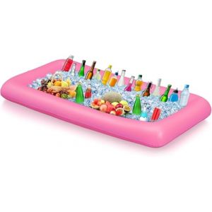 Porte-gobelet Gonflable 2 en 1 - Plateau Flottant - 8 Trous - Grande capacité - Porte-gobelet de Piscine Gonflable - Porte-gobelet Flottant (Rosa) (YIFANG001, neuf)
