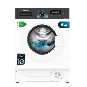 Cecotec Lave-linge &agrave; chargement frontal de 8 kg Bolero Dresscode 840 BI Inverter A, 1950 W, 1400 tr/min programmables, 16 Programmes, D&eacute;marrage Diff&eacute;r&eacute;, Vapeur SteamMax. (Cecotec, neuf)