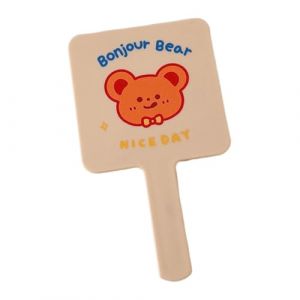 WNDUOKXH Miroir de poche compact et portable, id&eacute;al pour le maquillage. Cadeau carr&eacute;, adorable, l&eacute;ger et durable, parfait pour les voyages et le quotidien. Avec poign&eacute;e, petit miroir de toilette pour (peachooler, neuf)