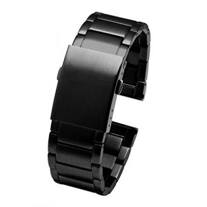 MENGXIU MENGKE Bracelet De Montre En Acier Inoxydable Compatible Avec Diesel DZ4316 DZ7395 7305 4209 4215 Bracelet De Montre En M&eacute;tal Solide For Hommes 24 Mm 26 Mm 28 Mm 30 Mm(A Black,22mm) (yongmingshangmao, neuf)