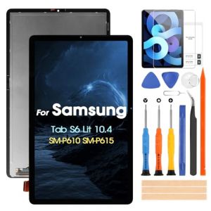 Écran LCD pour Samsung Galaxy Tab S6 Lite SM-P610 SM-P615 10,4" LCD Écran SM-P610 SM-P615 P610 P615 Remplacement Écran Tactile Digitazer Assemblée avec Réparation Kit (Little Wasp, neuf)