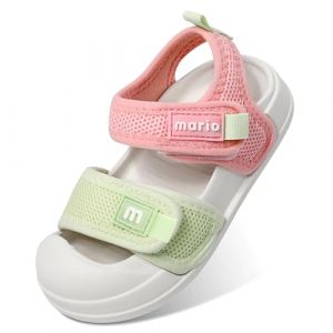 MK MATT KEELY Sandale Enfant Garcon Fille Sandales de Marche Bébé Bout Fermé Chaussure Été Confortable Plage,Rose,EU 21(140mm) (Matt Keely, neuf)