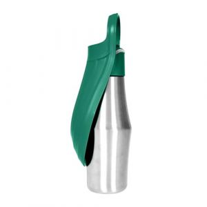 Gourde pour Chien Promenade Isotherme Gourde Chien Isotherme Bouteille d'eau pour Portable Acier Inoxydable 304 Bol d'eau De Voyage pour Et Chat (Vert foncé‌‌, 750 ML) (Haohon, neuf)